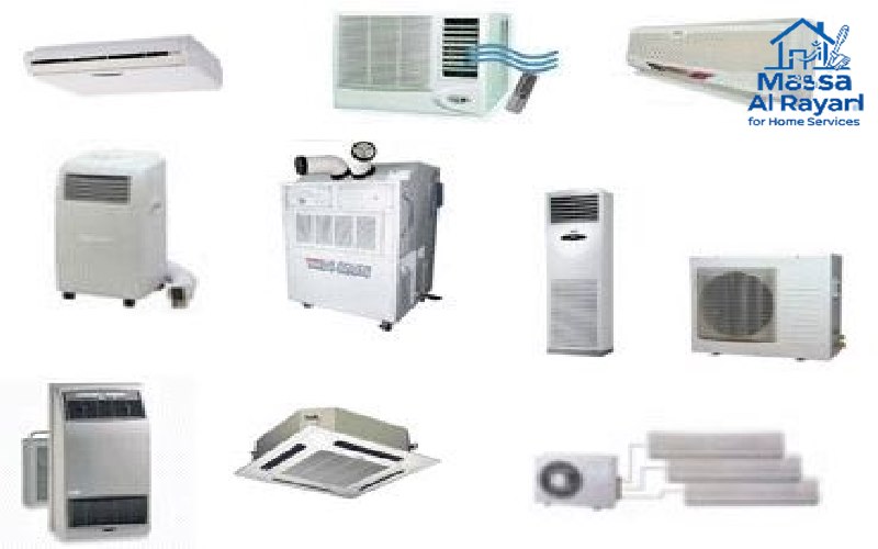 أنواع المكيفات التي تنظفها شركة تنظيف مكيفات غرب الرياض – شباك، سبليت، مركزي، دكت سبليت