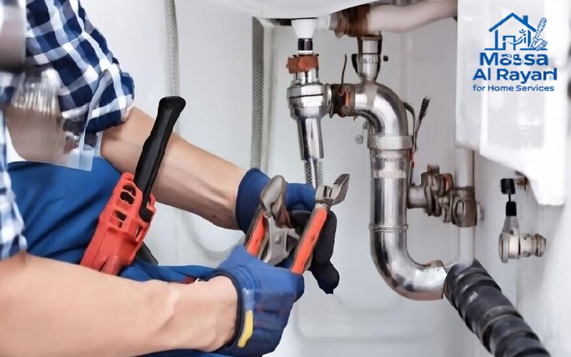 "فريق اصلاح تسربات المياه في شمال الرياض باستخدام قطع غيار اصلية"