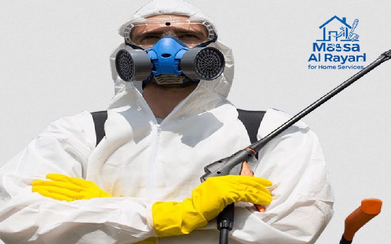 شركة متخصصة لمكافحة الحشرات - فني محترف يستخدم معدات آمنة