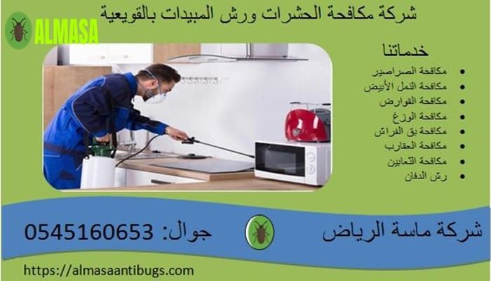 شركة مكافحة الحشرات ورش المبيدات بالقويعية | 0545160653