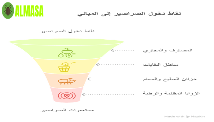 كيف تدخل الصراصير إلى منزلك
